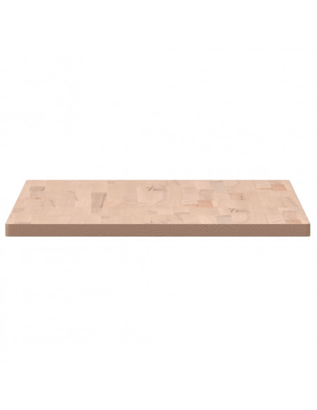 Piano Tavolo 100x60x2,5cm Rettangolare Legno Massello di Faggio