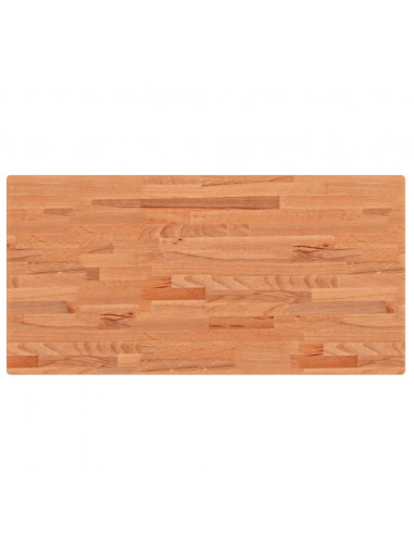 Piano Tavolo 100x50x4cm Rettangolare Legno Massello di Faggio