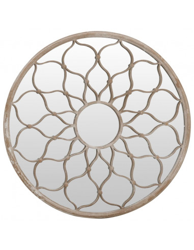 Specchio Sabbia 60x3 cm Rotondo in Ferro per Uso Interno