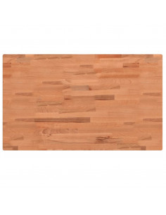 Piano Tavolo 100x60x4cm Rettangolare Legno Massello di Faggio 2