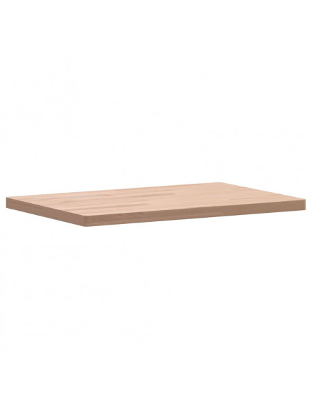 Piano Tavolo 60x40x2,5cm Rettangolare Legno Massello di Faggio