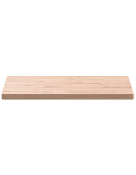 Piano Tavolo 60x40x2,5cm Rettangolare Legno Massello di Faggio