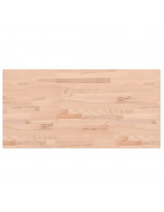 Piano Tavolo 100x50x4cm Rettangolare Legno Massello di Faggio 2