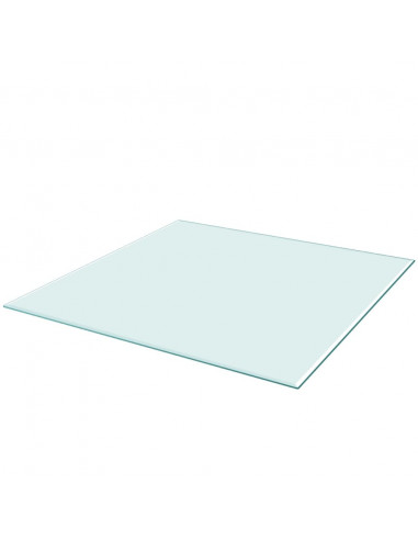 Piano Tavolo Vetro Temperato Quadrato 800x800 mm