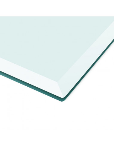 Piano Tavolo Vetro Temperato Quadrato 800x800 mm