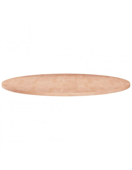 Piano Tavolo Rotondo Ø70x1,5 cm Massello di Rovere Non Trattato