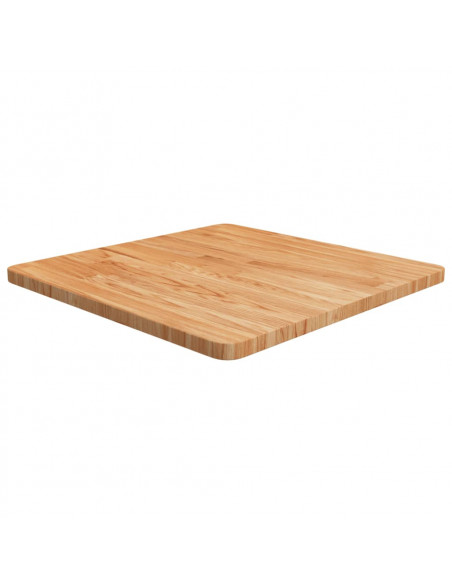 Piano Tavolo Quadrato Marrone Chiaro 60x60x2,5 Rovere Trattato