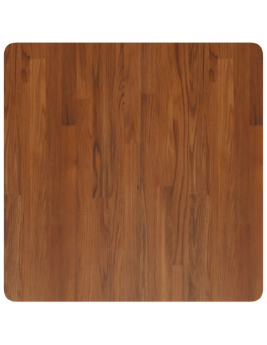 Piano Tavolo Quadrato Marrone Scuro 70x70x2,5cm Rovere Trattato