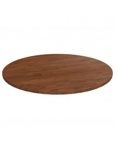 Piano Tavolo Rotondo Marrone Scuro Ø60x1,5 cm Rovere Trattato 2