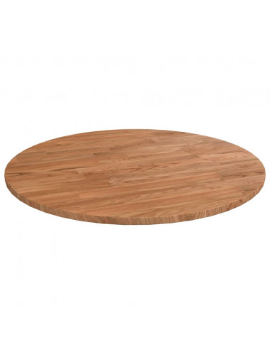 Piano Tavolo Rotondo Marrone Chiaro Ø50x1,5 cm Rovere Trattato