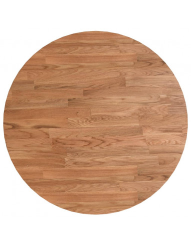 Piano Tavolo Rotondo Marrone Chiaro Ø50x1,5 cm Rovere Trattato