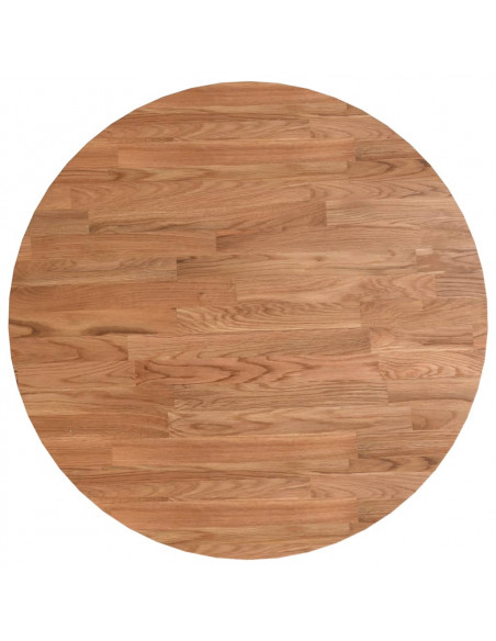 Piano Tavolo Rotondo Marrone Chiaro Ø50x1,5 cm Rovere Trattato