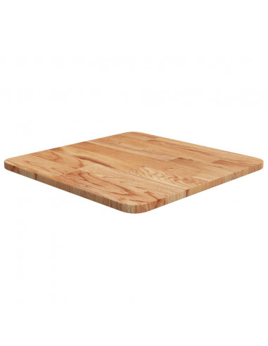 Piano Tavolo Quadrato Marrone Chiaro 40x40x1,5 Rovere Trattato