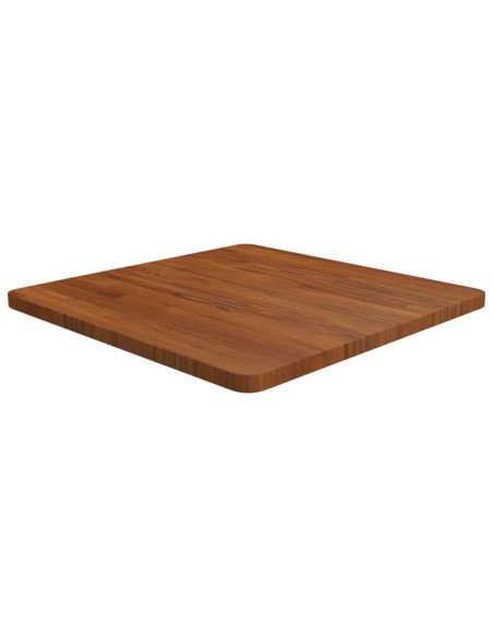 Piano Tavolo Quadrato Marrone Scuro 60x60x2,5cm Rovere Trattato