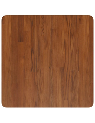 Piano Tavolo Quadrato Marrone Scuro 60x60x2,5cm Rovere Trattato