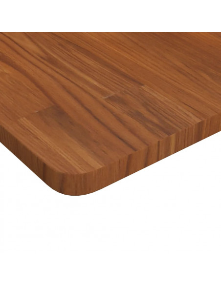 Piano Tavolo Quadrato Marrone Scuro 60x60x2,5cm Rovere Trattato