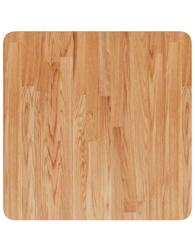 Piano Tavolo Quadrato Marrone Chiaro 50x50x2,5 Rovere Trattato