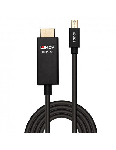 Lindy 40923 cavo e adattatore video 3 m Mini DisplayPort HDMI tipo A (Standard) Nero