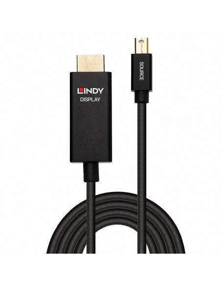Lindy 40923 cavo e adattatore video 3 m Mini DisplayPort HDMI tipo A (Standard) Nero