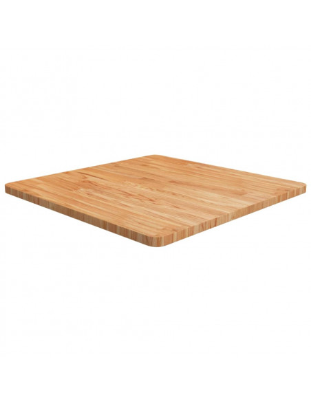 Piano Tavolo Quadrato Marrone Chiaro 70x70x2,5 Rovere Trattato