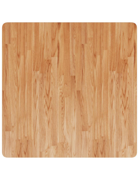 Piano Tavolo Quadrato Marrone Chiaro 80x80x1,5 Rovere Trattato