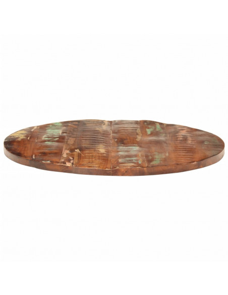 Piano per Tavolo Ø 90x3,8 cm Rotondo Legno Massello di Recupero
