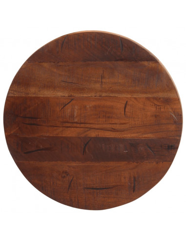 Piano per Tavolo Ø 50x3,8 cm Rotondo Legno Massello di Recupero