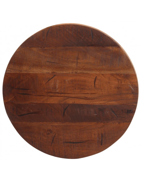 Piano per Tavolo Ø 50x3,8 cm Rotondo Legno Massello di Recupero
