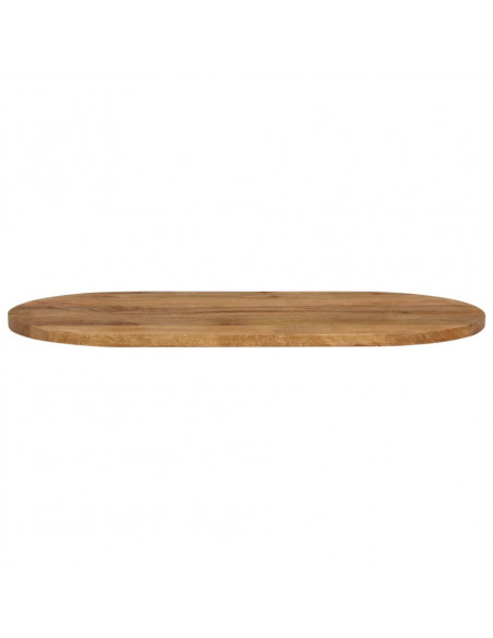 Piano Tavolo 100x40x2,5 cm Ovale in Legno Massello di Mango