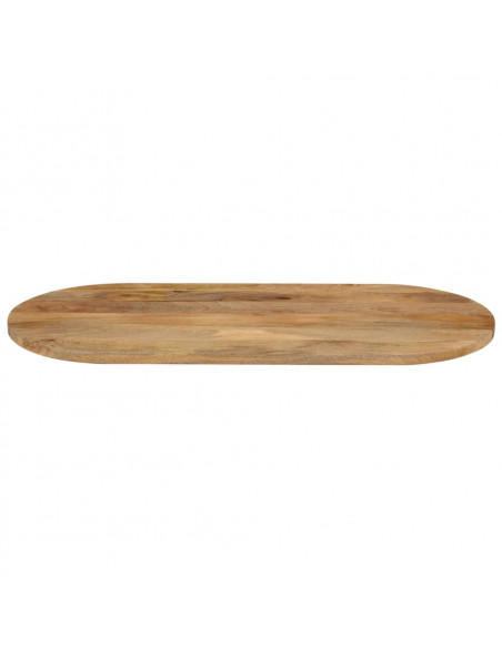 Piano Tavolo 100x40x3,8 cm Ovale in Legno Massello di Mango