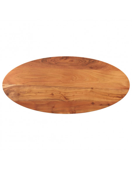 Piano Tavolo 100x40x3,8 cm Ovale in Legno Massello di Acacia