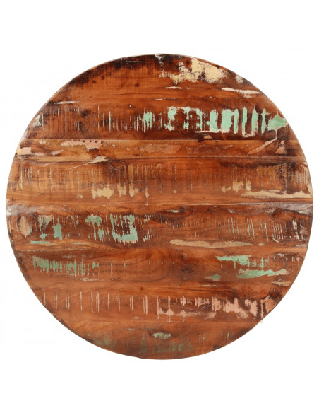 Piano per Tavolo Ø 70x1,5 cm Rotondo Legno Massello di Recupero
