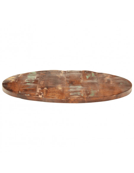 Piano per Tavolo Ø 70x2,5 cm Rotondo Legno Massello di Recupero
