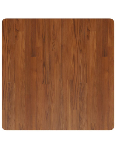 Piano Tavolo Quadrato Marrone Scuro 80x80x1,5cm Rovere Trattato