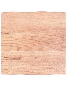 Piano Tavolo Marrone Chiaro 40x40x2 cm in Rovere Non Trattato 2