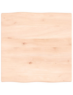 Piano per Tavolo 60x60x2 cm in Rovere Non Trattato Bordi Vivi 2