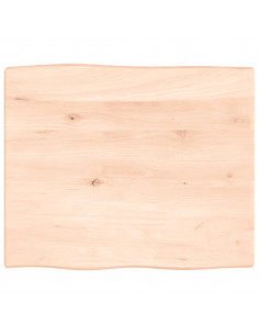 Piano per Tavolo 60x50x2 cm in Rovere Non Trattato Bordi Vivi 2