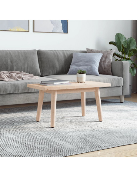 Piano Tavolo 80x40x2,5 cm Legno Massello di Pino Rettangolare