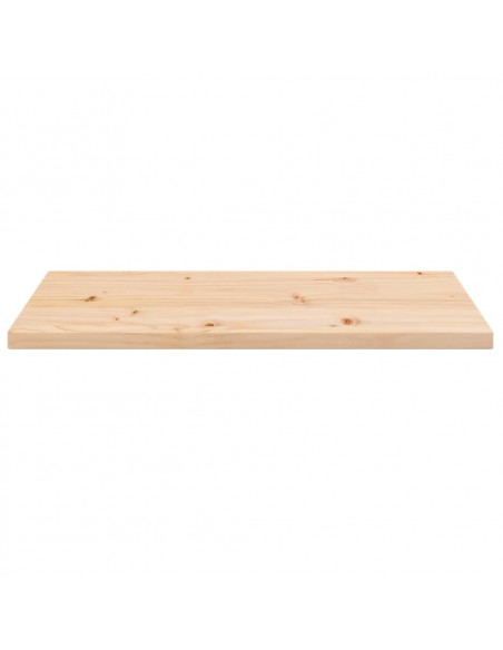 Piano Tavolo 80x40x2,5 cm Legno Massello di Pino Rettangolare