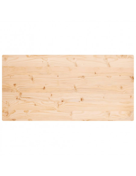 Piano Tavolo 110x55x2,5 cm Legno Massello di Pino Rettangolare