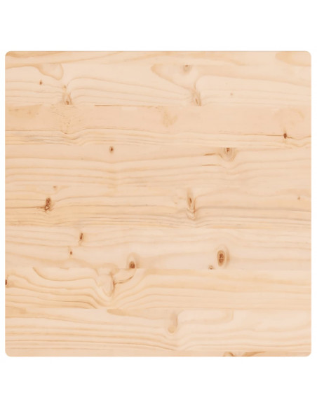 Piano Tavolo 40x40x2,5 cm in Legno Massello di Pino Quadrato