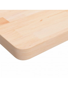 Piano Tavolo Quadrato 80x80x4 cm Massello Rovere Non Trattato 2