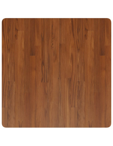 Piano Tavolo Quadrato Marrone Scuro 80x80x2,5cm Rovere Trattato