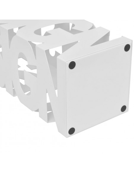 Portaombrelli Bastoni Passeggio Quadrato Acciaio 48,5 cm Bianco