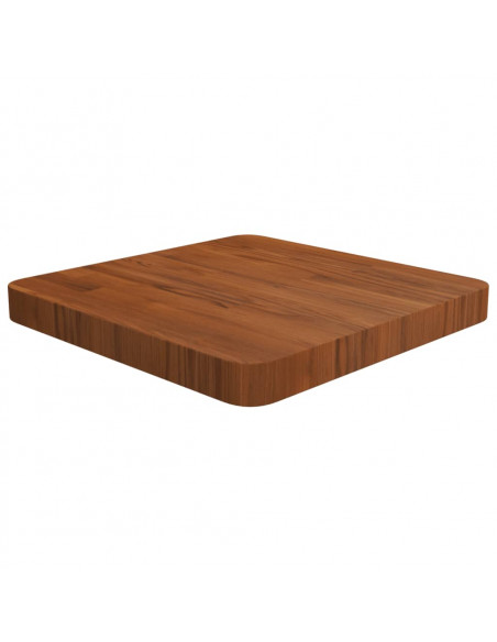 Piano Tavolo Quadrato Marrone Scuro 40x40x4cm Rovere Trattato