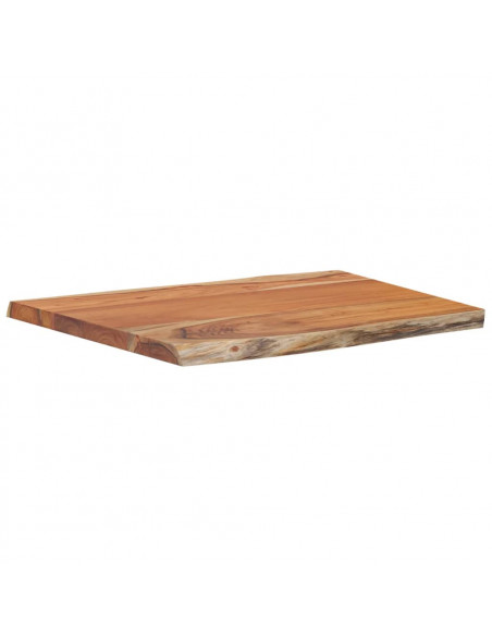 Piano Tavolo 70x60x2,5 cm Rettangolare Legno Acacia Bordi Vivi