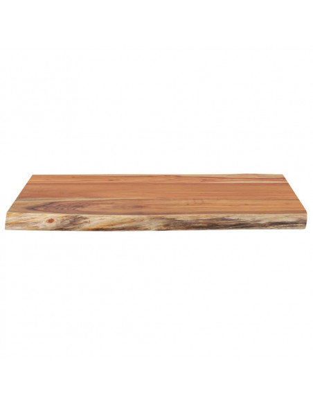 Piano Tavolo 70x60x2,5 cm Rettangolare Legno Acacia Bordi Vivi