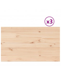 Piani Tavolo 3 pz 80x47x1,7 cm Rettangolare Legno Massello Pino 2