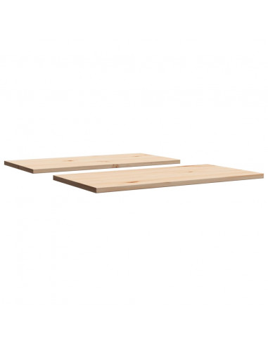 Piani Tavolo 2 pz 70x35x1,7 cm Rettangolare Legno Massello Pino