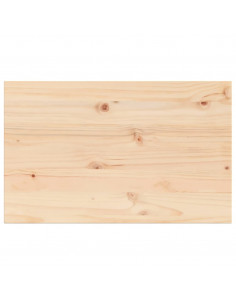 Piano per Tavolo 80x50x2,5 cm Rettangolare Legno Massello Pino 2